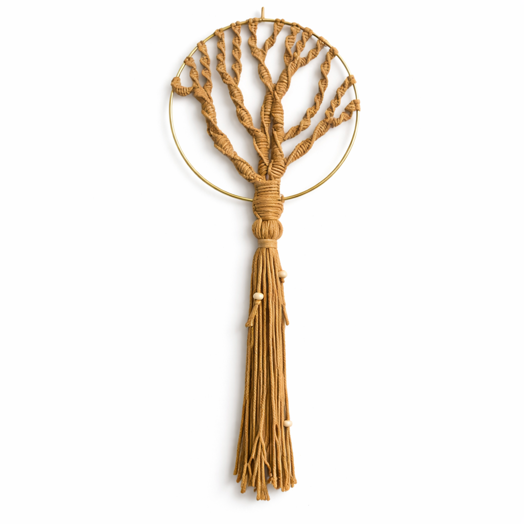 Tree of Life Macramé Dreamcatcher – Boho Wall Decor