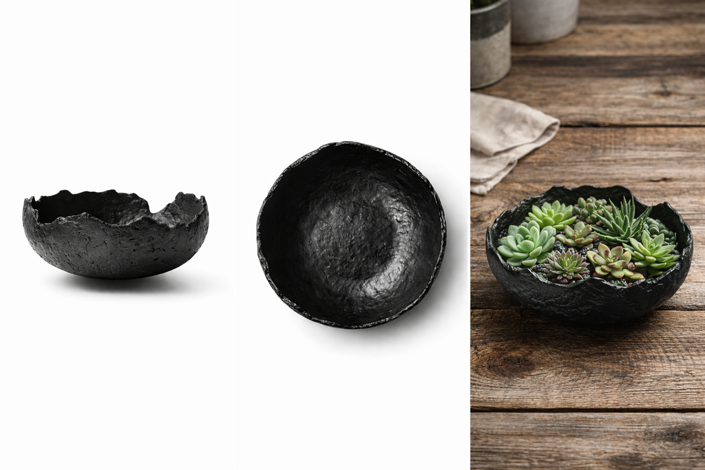 Midnight Earth Large Clay Bowl