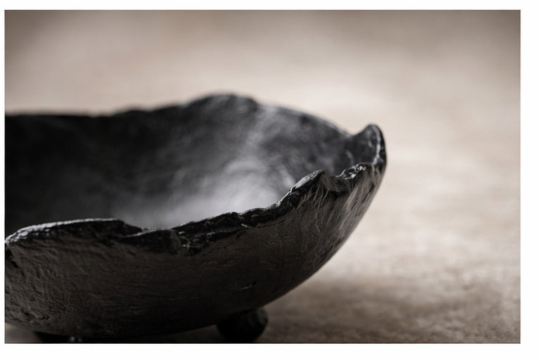 Midnight Earth Footed Bowl