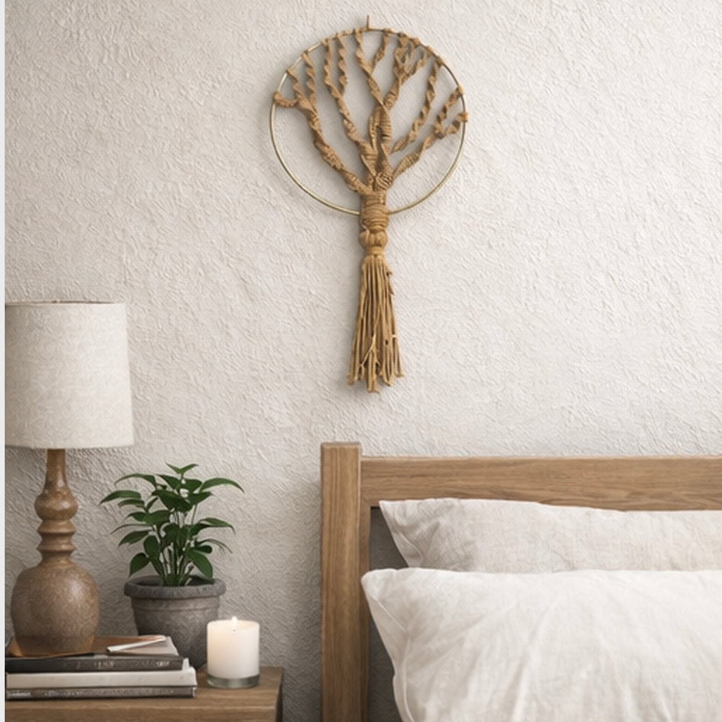 Tree of Life Macramé Dreamcatcher – Boho Wall Decor