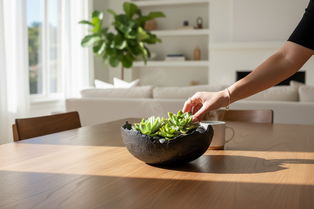 Midnight Earth Large Clay Bowl